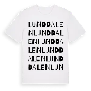 Lunddalen ordlek t-shirt – ekologisk bomull t-shirt från Pinshirt