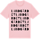 Pink Cotton t-shirt med Lundgärdet ordlek t-shirt