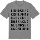 Mid Heather Gray t-shirt med Lundsbacken ordlek t-shirt