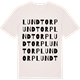 Vintage White t-shirt med Lundtorp ordlek t-shirt