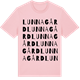 Pink Cotton t-shirt med Lunnagård ordlek t-shirt