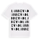White t-shirt med Lunnevad ordlek t-shirt