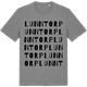 Mid Heather Gray t-shirt med Lunntorp ordlek t-shirt