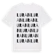White t-shirt med Luran ordlek t-shirt