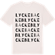 Vintage White t-shirt med Lyckebacken ordlek t-shirt