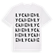 White t-shirt med Lyckhem ordlek t-shirt