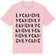 Pink Cotton t-shirt med Lyckhem ordlek t-shirt