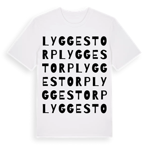 Lyggestorp ordlek t-shirt – ekologisk bomull t-shirt från Pinshirt