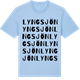 Blue Soul t-shirt med Lyngsjön ordlek t-shirt