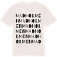 Vintage White t-shirt med Madholmen ordlek t-shirt