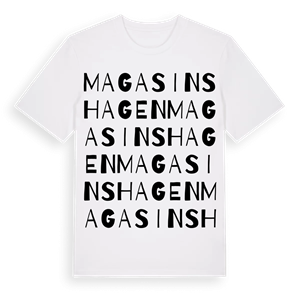 Magasinshagen ordlek t-shirt – ekologisk bomull t-shirt från Pinshirt
