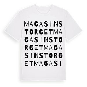 Magasinstorget ordlek t-shirt – ekologisk bomull t-shirt från Pinshirt
