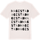Vintage White t-shirt med Magestad ordlek t-shirt