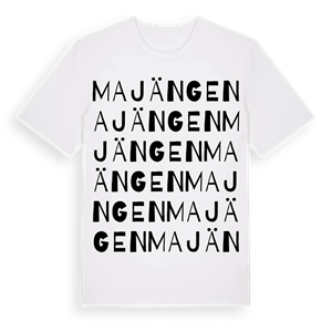 Majängen ordlek t-shirt – ekologisk bomull t-shirt från Pinshirt
