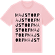 Pink Cotton t-shirt med Majstorp ordlek t-shirt