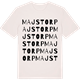 Vintage White t-shirt med Majstorp ordlek t-shirt