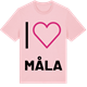 Pink Cotton t-shirt med Jag älskar Måla t-shirt stort tryck