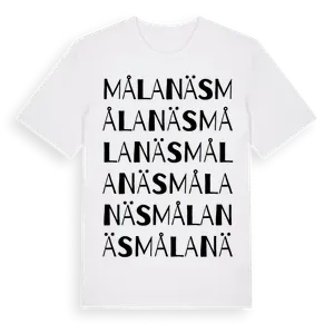 Målanäs ordlek t-shirt – ekologisk bomull t-shirt från Pinshirt