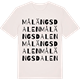 Vintage White t-shirt med Målängsdalen ordlek t-shirt