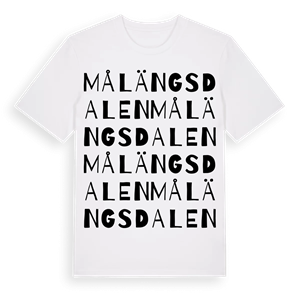 Målängsdalen ordlek t-shirt – ekologisk bomull t-shirt från Pinshirt