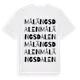White t-shirt med Målängsdalen ordlek t-shirt