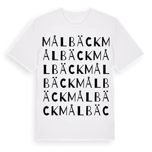 Målbäck ordlek t-shirt – ekologisk bomull t-shirt från Pinshirt