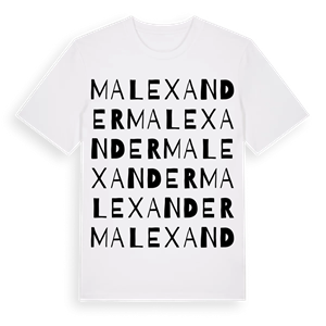 Malexander ordlek t-shirt – ekologisk bomull t-shirt från Pinshirt