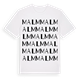White t-shirt med Malm ordlek t-shirt