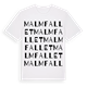 White t-shirt med Malmfallet ordlek t-shirt