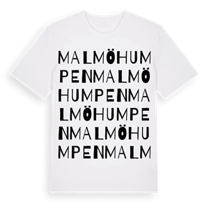 Malmöhumpen ordlek t-shirt – ekologisk bomull t-shirt från Pinshirt