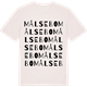 Vintage White t-shirt med Målsebo ordlek t-shirt