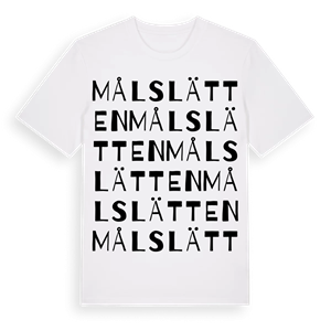 Målslätten ordlek t-shirt – ekologisk bomull t-shirt från Pinshirt