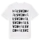 White t-shirt med Målsved ordlek t-shirt
