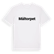 White t-shirt med Måltorpet fetstil t-shirt