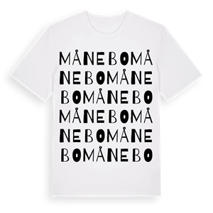 Månebo ordlek t-shirt – ekologisk bomull t-shirt från Pinshirt