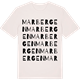 Vintage White t-shirt med Marbergen ordlek t-shirt