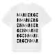 White t-shirt med Marbergen ordlek t-shirt
