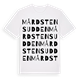 White t-shirt med Mårdstensudden ordlek t-shirt