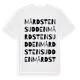 White t-shirt med Mårdstensudden ordlek t-shirt