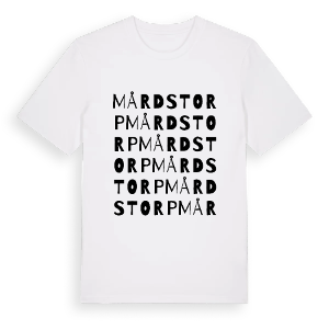 Mårdstorp ordlek t-shirt – ekologisk bomull t-shirt från Pinshirt