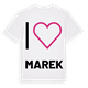 Jag älskar Marek t-shirt stort tryck