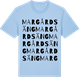 Blue Soul t-shirt med Margårdsäng ordlek t-shirt