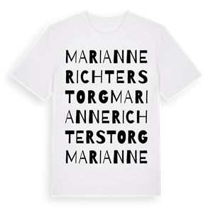 Marianne Richters torg ordlek t-shirt – ekologisk bomull t-shirt från Pinshirt