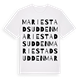 White t-shirt med Mariestadsudden ordlek t-shirt