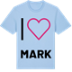 Blue Soul t-shirt med Jag älskar Mark t-shirt stort tryck
