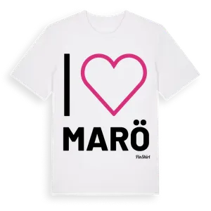 Jag älskar Marö t-shirt stort tryck – ekologisk bomull t-shirt från Pinshirt