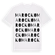 White t-shirt med Marocko ordlek t-shirt