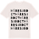 Vintage White t-shirt med Märrsundet ordlek t-shirt