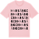 Pink Cotton t-shirt med Marsängen ordlek t-shirt