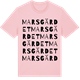 Pink Cotton t-shirt med Marsgärdet ordlek t-shirt